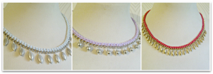 crochet chain link beaded  necklace