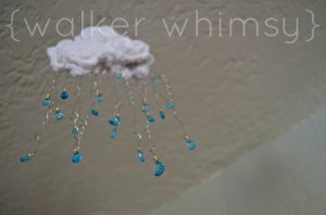 crochet rain cloud mobile