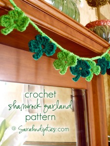 crochet shamrock garland