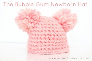 newborn crochet bubblegum hat