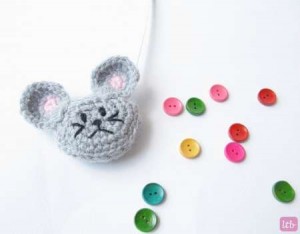 crochet mouse tape measure cozy