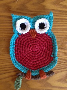 crochet owl coaster free pattern