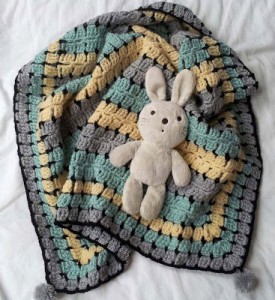 crochet retro baby blanket afghan