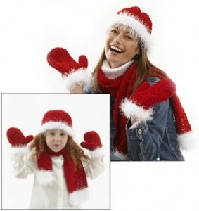 crochet santa scarf and hat free pattern