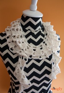 crochet tallulah waterfall scarf