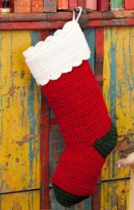 crochet christmas stocking free pattern from red heart yarn