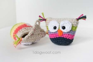 crochet owl pouch