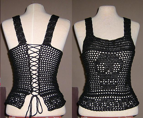 Skull corset top - Annina's Artesanity