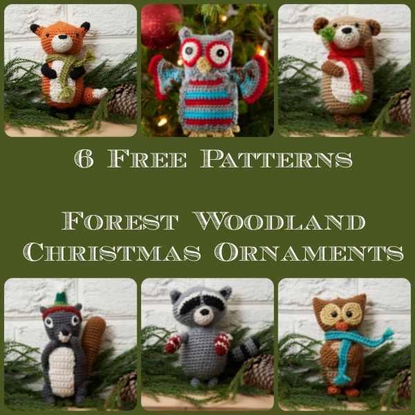 crochet-free-christmas-woodland-tree-ornaments-