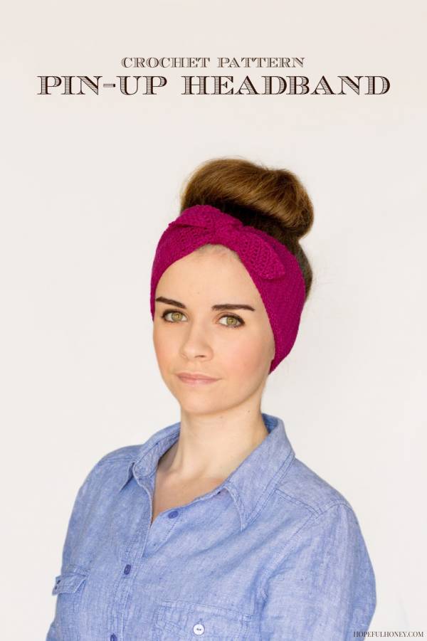 Retro Pin-Up Headband Crochet Pattern