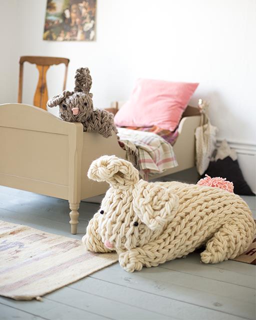 Giant Arm Knitting stuffed Easter Bunny Free Pattern