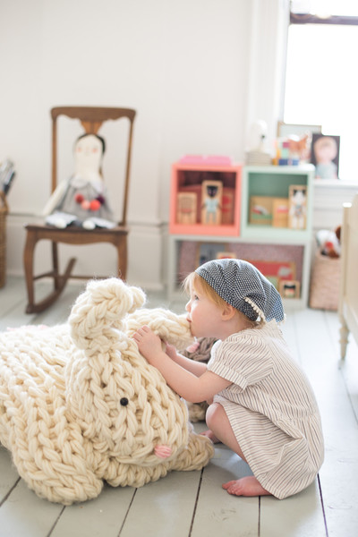 Giant Arm Knitting stuffed Easter Bunny Free Pattern