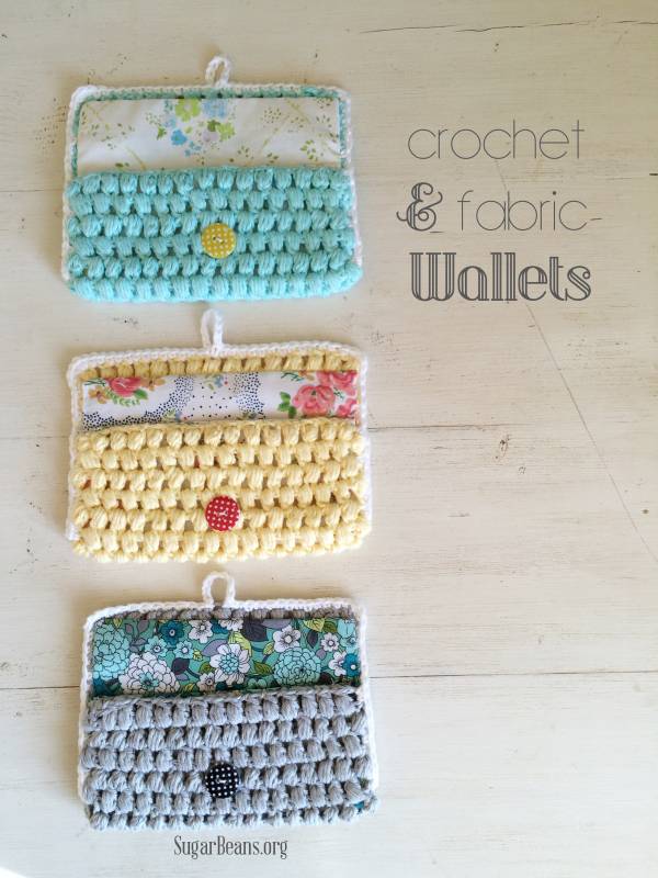 Crochet+++fabric+wallets.+SugarBeans.org