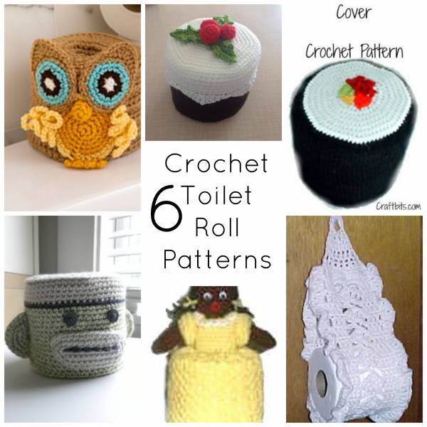 6 Crochet Toilet Roll Covers Crochet