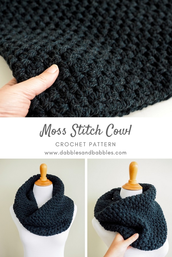 Moss stitch scarf pattern