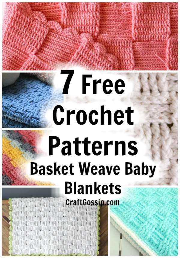 Crochet Patterns – Basket Weave Baby Blankets – Crochet