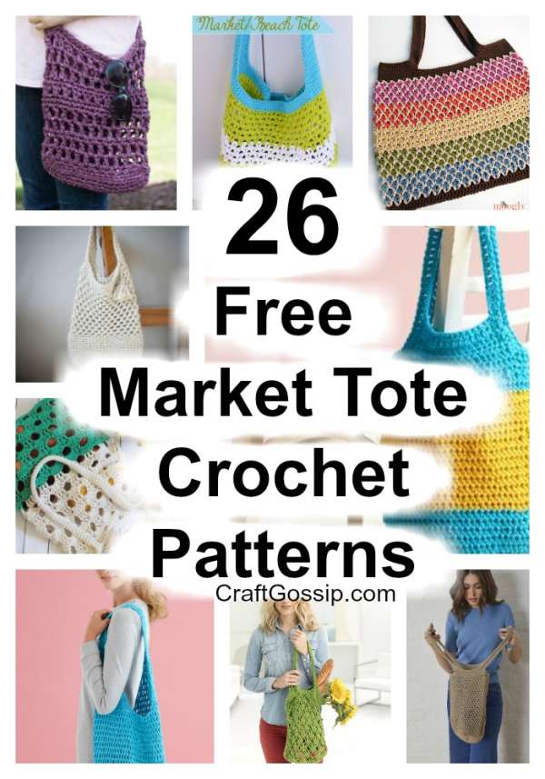 25 Free Market Tote Bag Crochet Patterns – Crochet