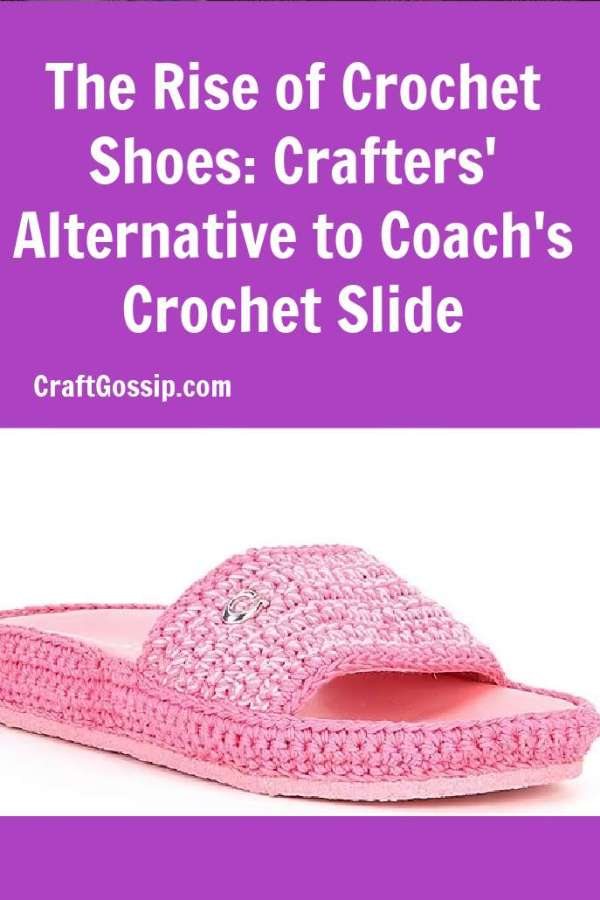 DIY Make Your Own Coach Crochet Slipper Slide Shoes Crochet