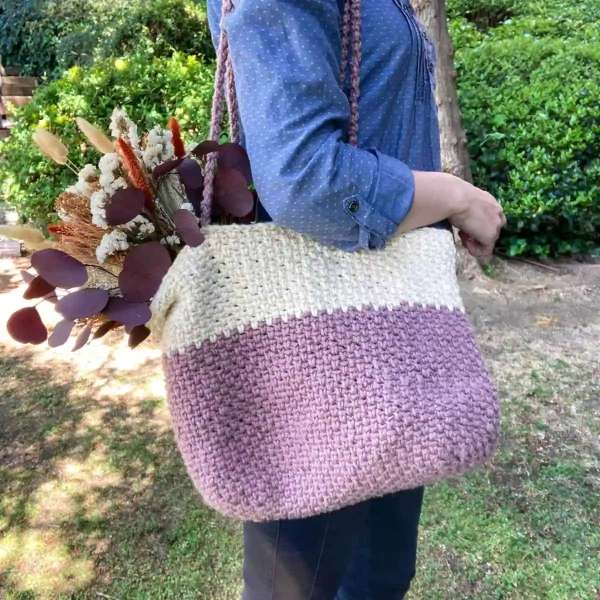 Timeless Crochet Duffle Bag