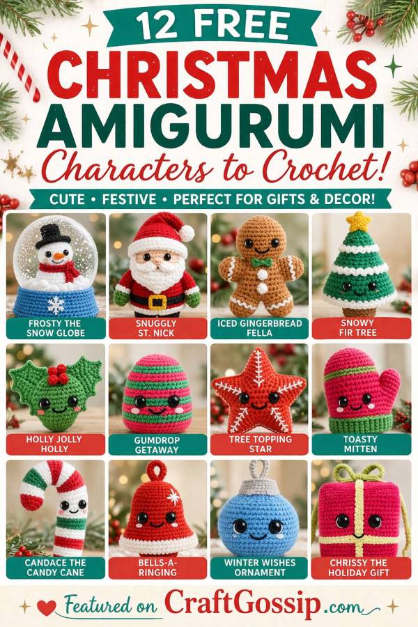 12 Free Christmas Amigurumi Characters to Crochet for the Holidays – Christmas In July
