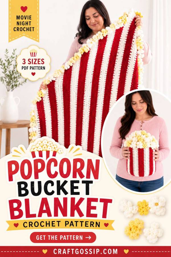 Popcorn Bucket Blanket Crochet Pattern Review